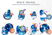 Space travel hand painted clipart, a Technology Illustration by CpandoShop (Thumbnail 2 of 4)