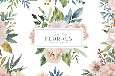 Watercolor Boho Floral Clipart, an Illustration by CreationArt