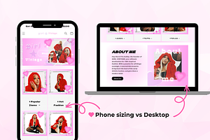 Girly Pink Heart Shopify Theme