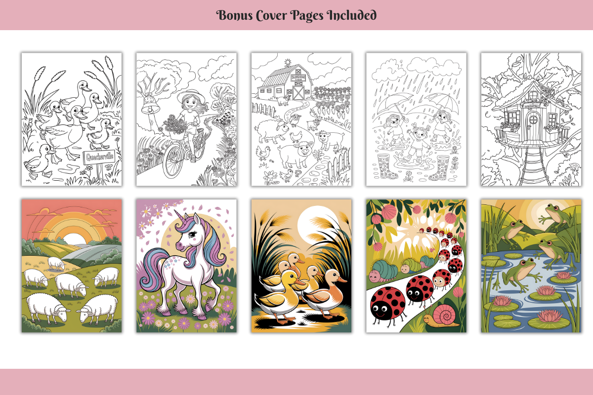 150+ Spring Coloring Pages Bundle, a Stationery Template by Daffodil Dream Studio (Photo 2 of 4)
