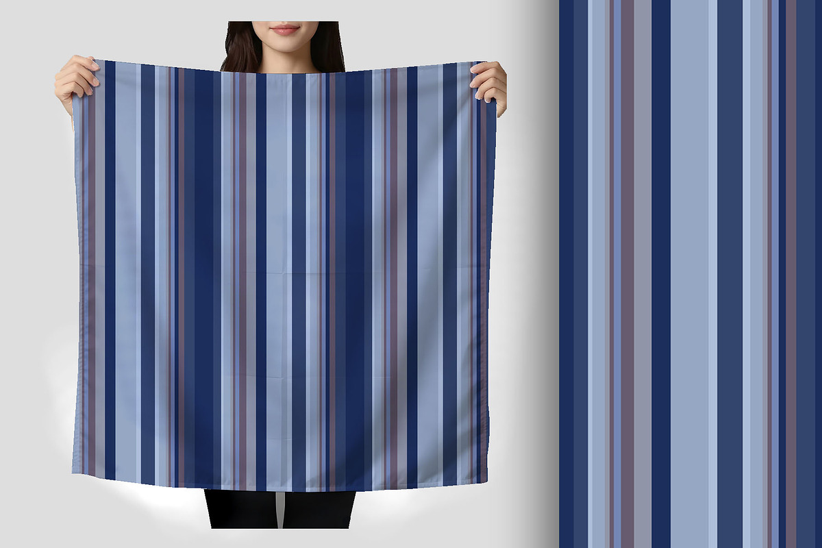 Blue Nautical Beach Stripe Seamless, a Pattern Graphic by Sharon Schwalbe (Photo 3 of 7)