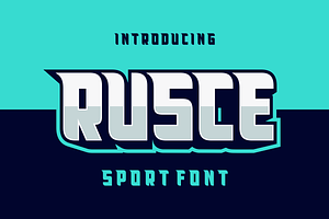Rusce - Bold Sport Font, a Font by lelevien