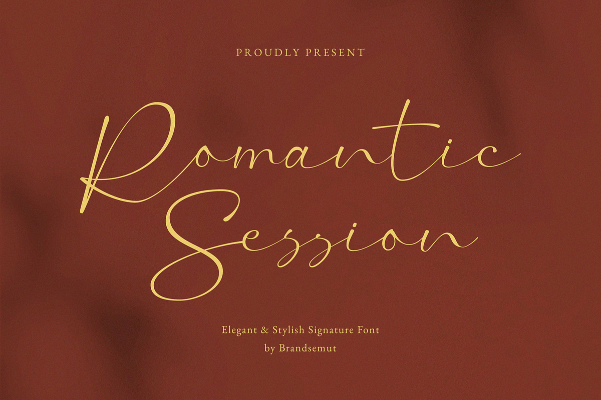 Romantic Session – Elegant Signature, a Handwritten Font by BrandSemut (Photo 1 of 11)
