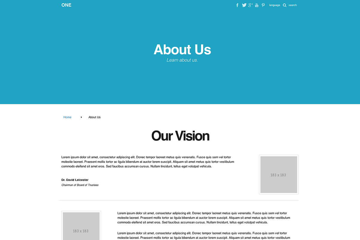 One – Responsive Multipurpose Theme, a Websites & App Template by musdy