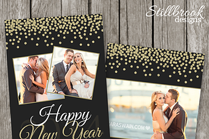 New Years Card Template Design