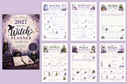 2027 Mystic Witch Planner & Workbook, a Stationery Template by Designmela01 (Thumbnail 5 of 6)