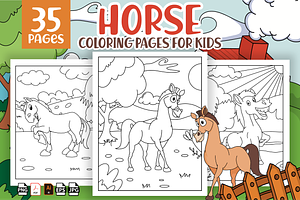 35 Horse Coloring Pages for Kids