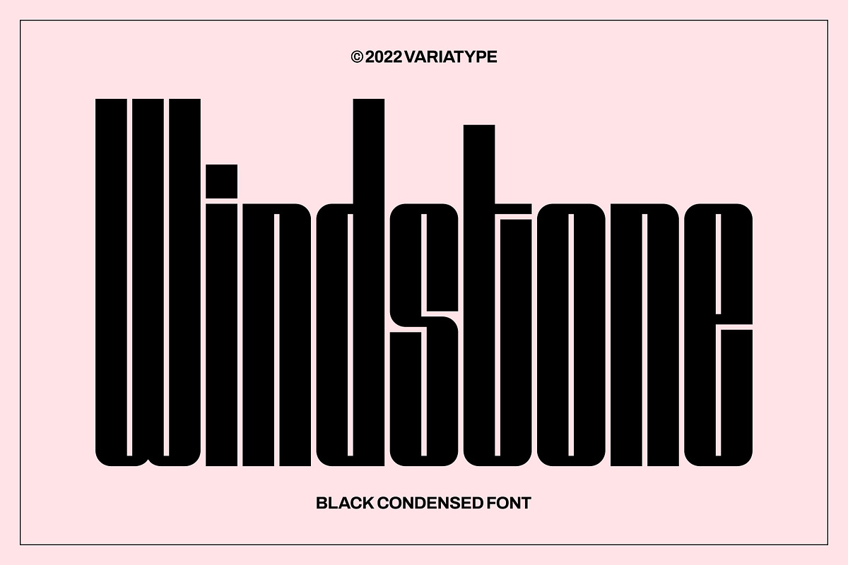 Windstone - Black Condensed Font, a Sans Serif Font by Variatype (Photo 1 of 8)