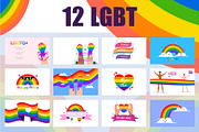 LGBT background vector, a Seasonal Illustration by foxndeer (Thumbnail 1 of 4)