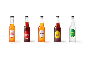 Line of alcohol cocktails in glass, a Food & Drink Photo by Yaroslav Danylchenko