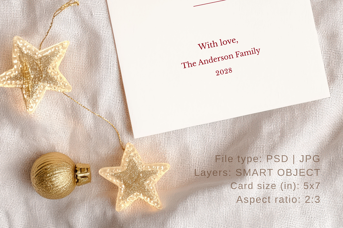 Beige Christmas Invitation Mockup, an Advertising Mockup by Serenefeeling (Photo 4 of 7)