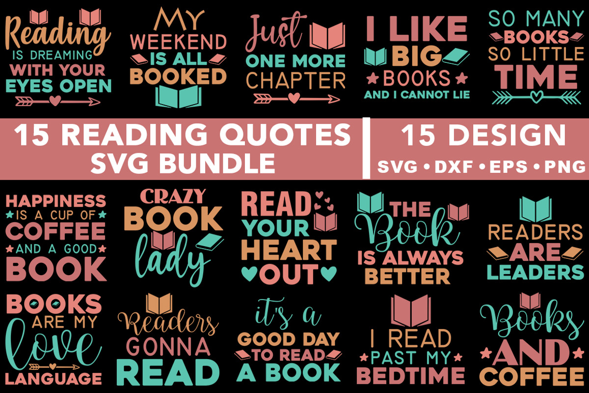 Reading SVG Bundle, an Education Illustration by Designvipe (Photo 1 of 4)