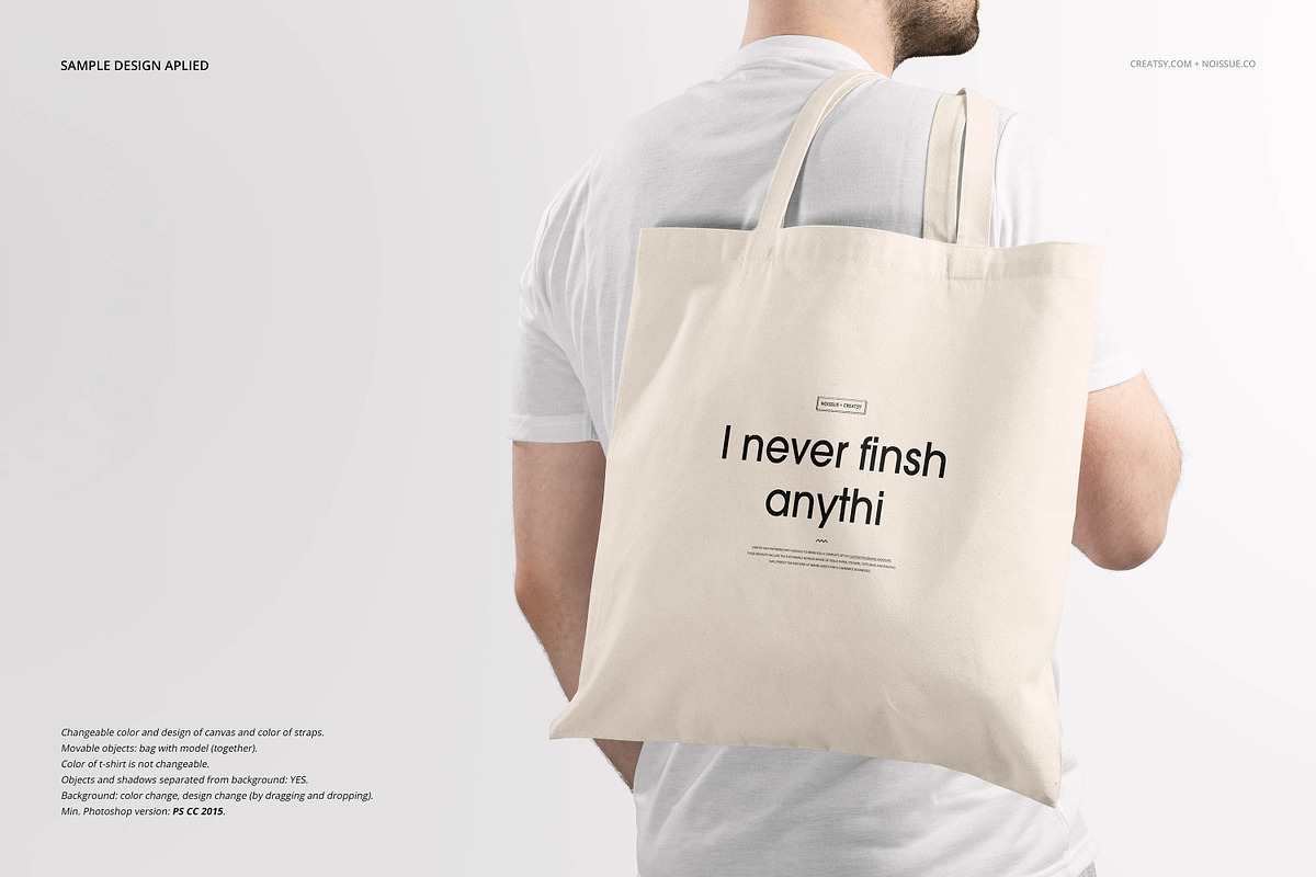Noissue Tote Bag Mockup Bundle, a Packaging Mockup by creatsy5 (Photo 58 of 67)