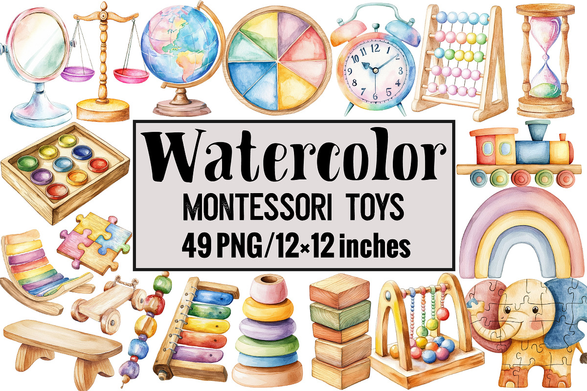 Montessori Toys, an Illustration by Design Market (Photo 1 of 3)
