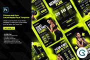 Fitness & Gym Social Media Template, a Social Media Template by Geelator Studio (Thumbnail 1 of 4)