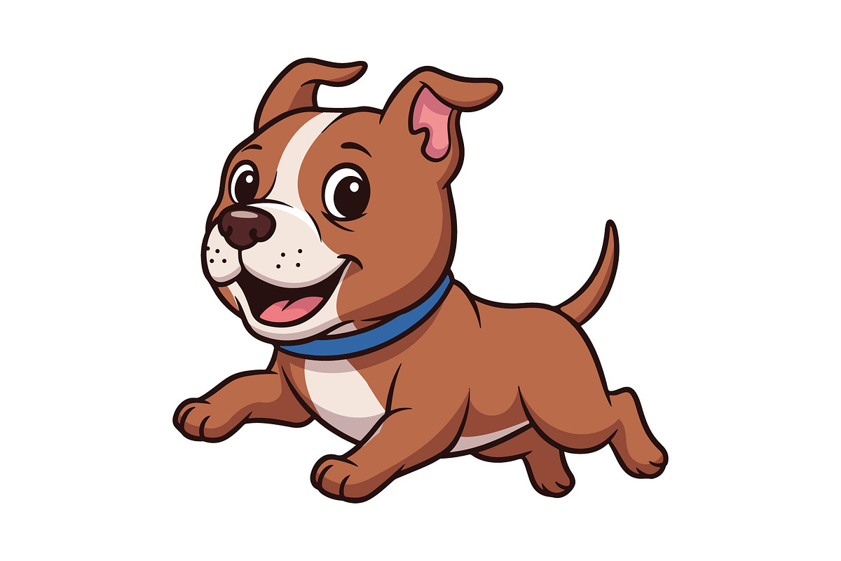 Cute Cartoon Puppy Dog Mascot Vector, an Animal Illustration by MkStudio