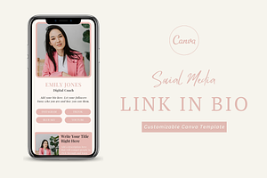 Link In Bio Canva Template | Coach, a Landing Page Template by The Chaos Project