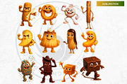 Funny Junk Food Character Cliparts, a Food Illustration by ThatsDesignArt (Thumbnail 7 of 11)