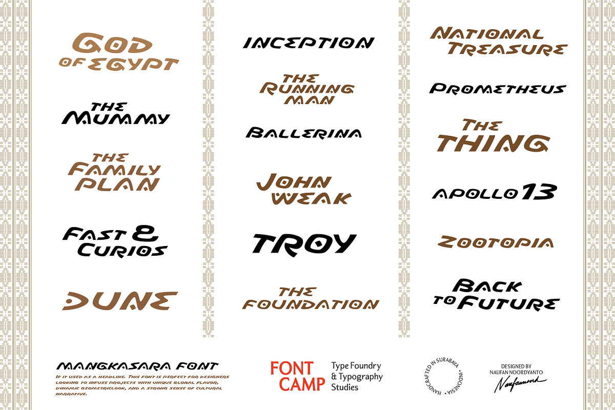 Mangkasara Font, a Font by Fontcamp Type Foundry (Photo 10 of 14)
