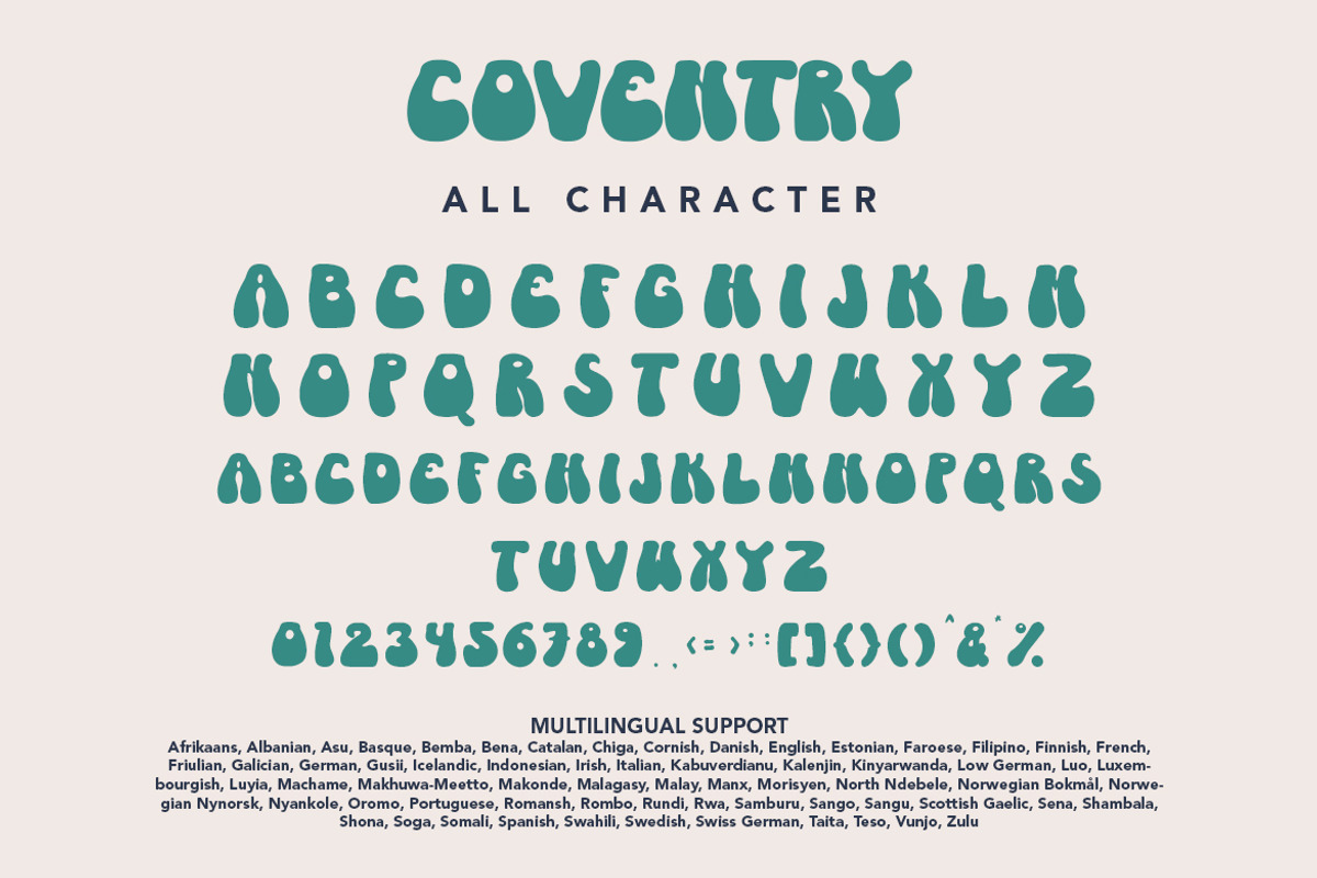 Coventry - Groovy Retro Font, a Script Font by AQR Studio (Photo 8 of 9)
