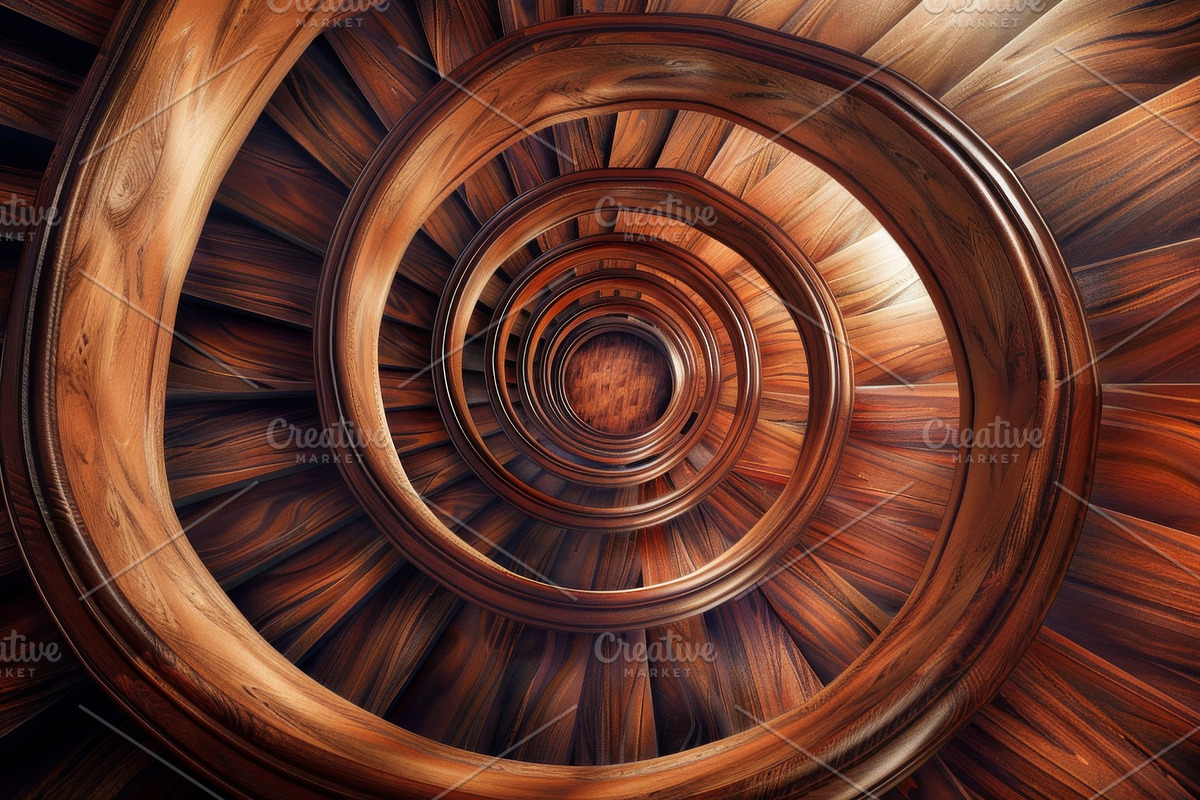 69 Spiral wooden staircases, an Architecture Photo by Handmadefont (Photo 71 of 73)