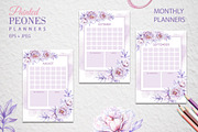 Painted Peones Planners, a Stationery Template by L- design studio (Thumbnail 2 of 4)