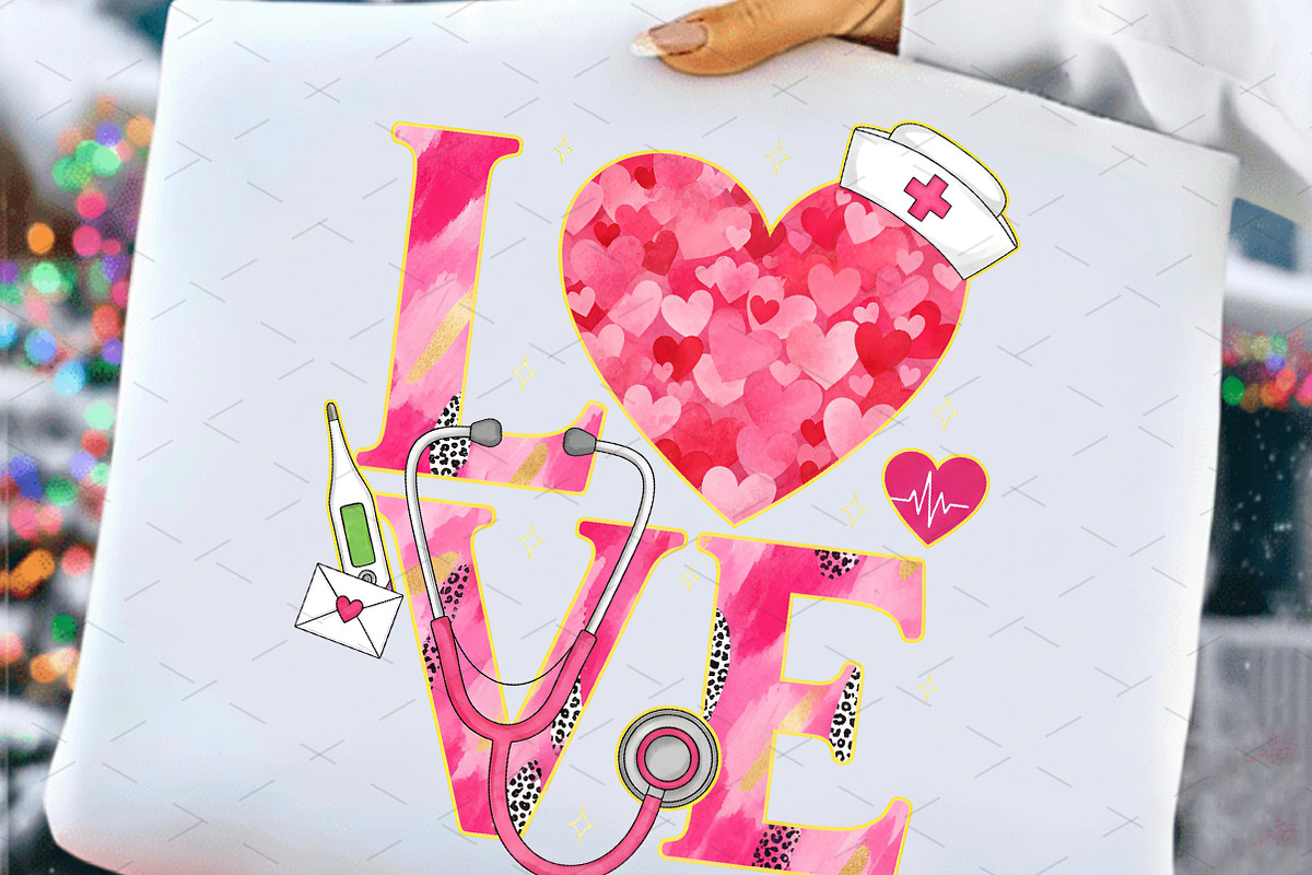 Valentine Love Nurse Png, an Illustration by Libby Wishes (Photo 7 of 8)
