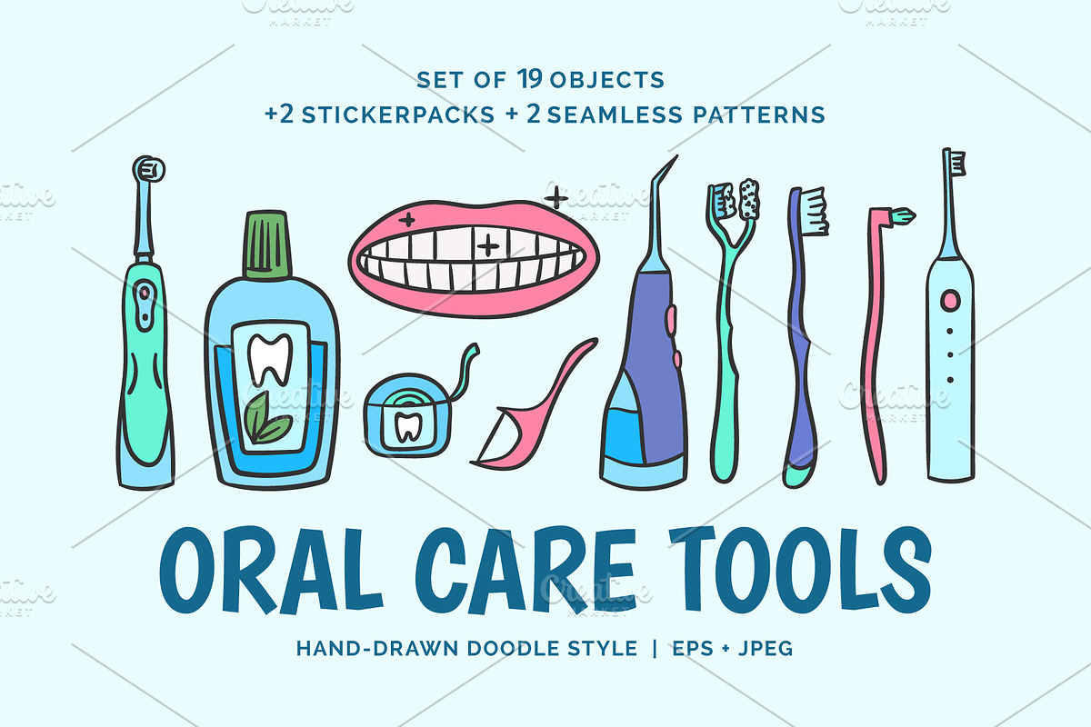 Oral Hygiene Care Tools Set, an Object Graphic by 35lab (Photo 1 of 6)