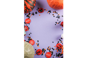 Halloween purple frame background