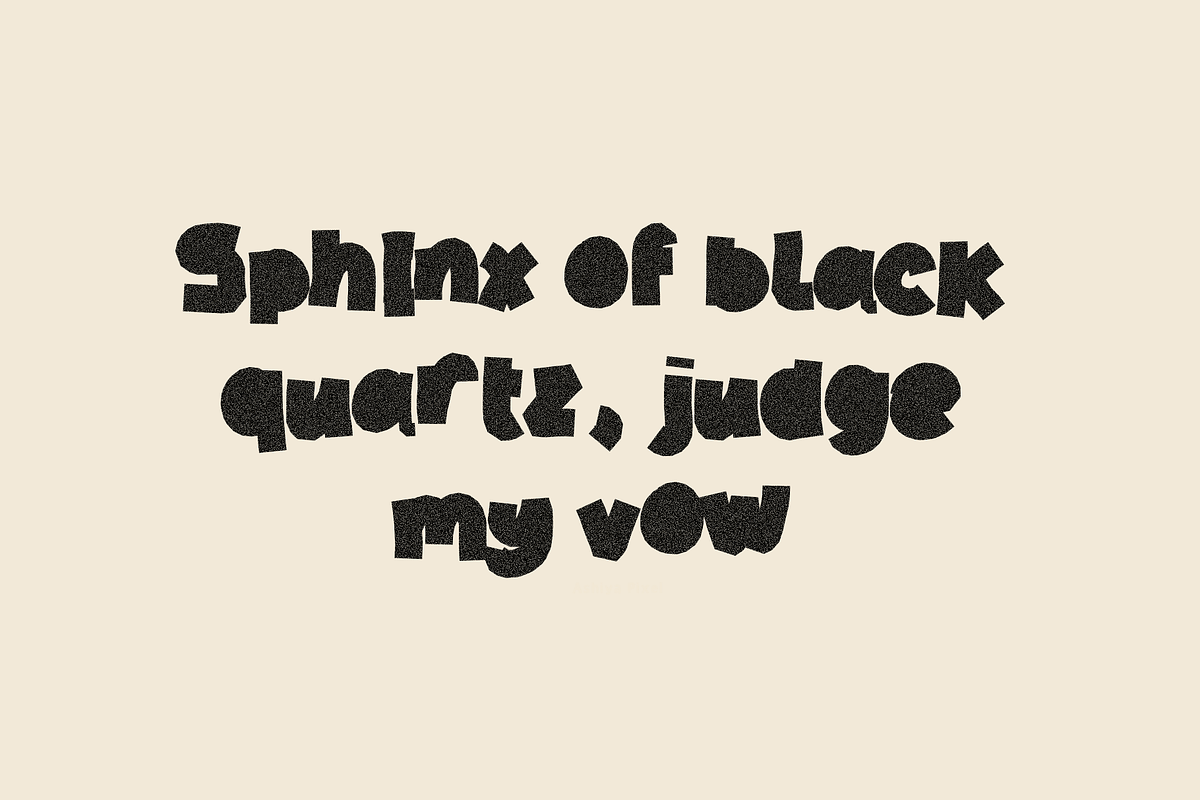 Moira cutout bold handmade font, a Blackletter Font by Ashiya Pixel (Photo 3 of 9)