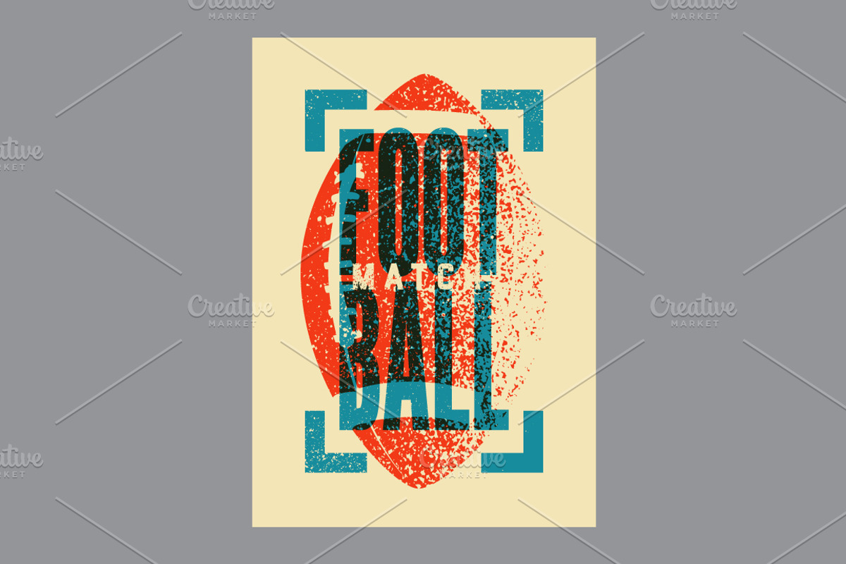 American Football grunge vector set., a Sport Illustration by PoPaShop (Photo 4 of 6)