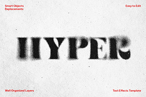 Halftone Grunge Text Effect, a Layer Style Add-On by dokudokunomi