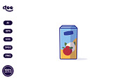 Simple Apple Juice Carton cartoon, a Food Illustration by Satisfactoons (Thumbnail 2 of 3)