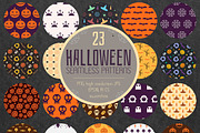 23 Halloween Seamless Patterns Pack, a Pattern Graphic by Alex Krugli (Thumbnail 1 of 9)