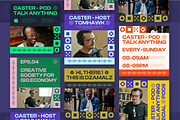 Caster - Podcast Cover Pack, a Social Media Template by Creative Zeune (Thumbnail 2 of 2)