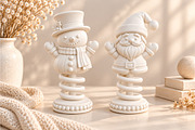 Christmas Santa & Snowman STL, a Scene 3D Model by Layerology (Thumbnail 4 of 4)
