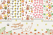 Honey Bears Watercolor Collection, a Decorative Illustration by TanataDesign (Thumbnail 7 of 8)