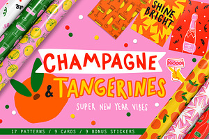 CHAMPAGNE & TANGERINES-patterns pack