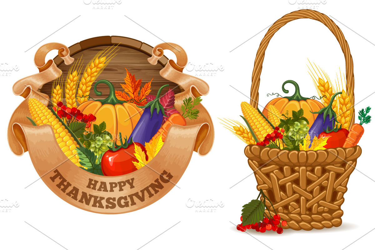 Thanksgiving Vector Set, a Decorative Illustration by Vector beauty (Photo 1 of 3)