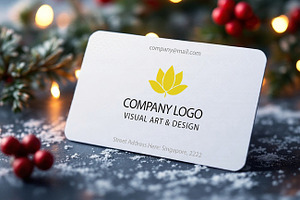 Business card, Christmas Background