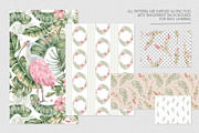 Tropical leaves watercolor patterns, a Pattern Graphic by Kate Lanbina (Thumbnail 6 of 16)