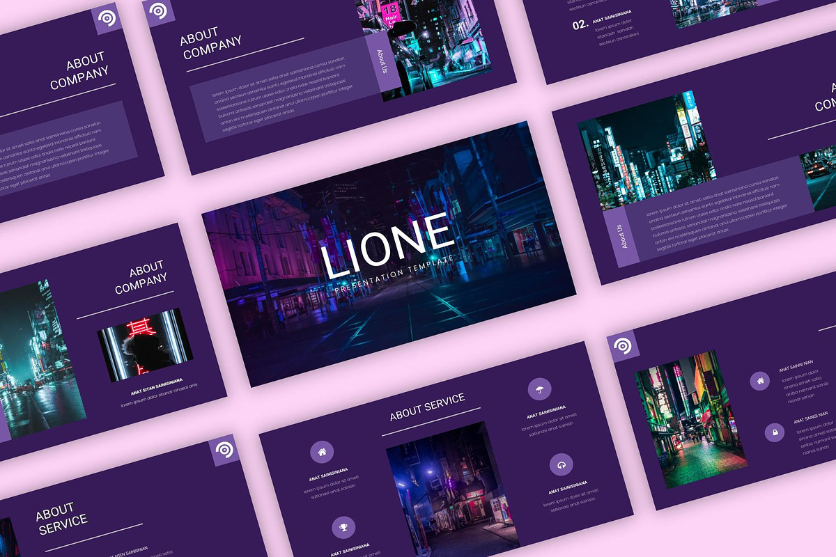 Lione- PowerPoint Template, a Presentation Template by riz creative studio (Photo 1 of 8)