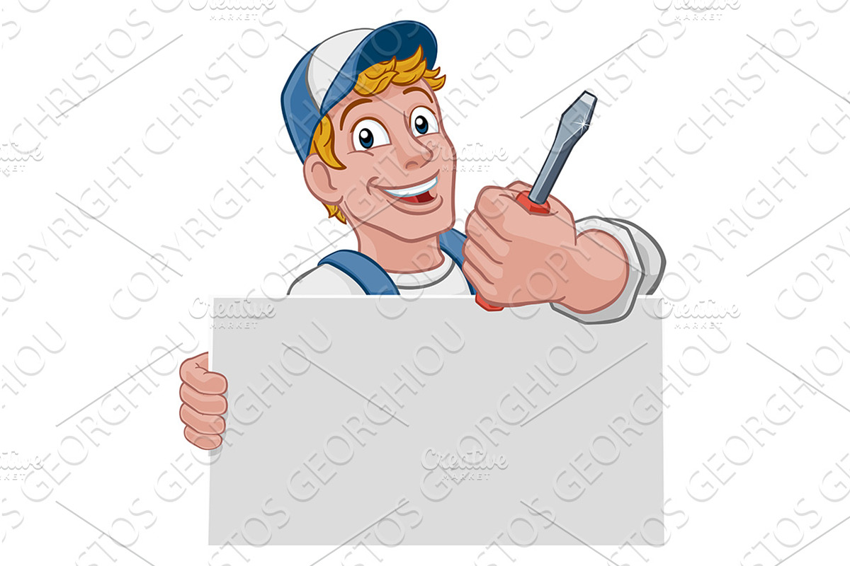 Electrician Handyman Screwdriver, an Illustration by Christos Georghiou