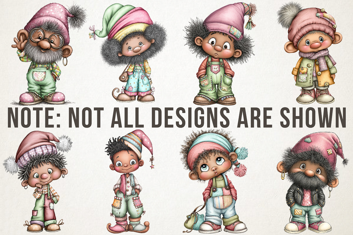 Black History Month Gnome Clipart, a Person Illustration by RobertsArt (Photo 3 of 6)