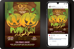 Pumpkin Night Halloween Flyer