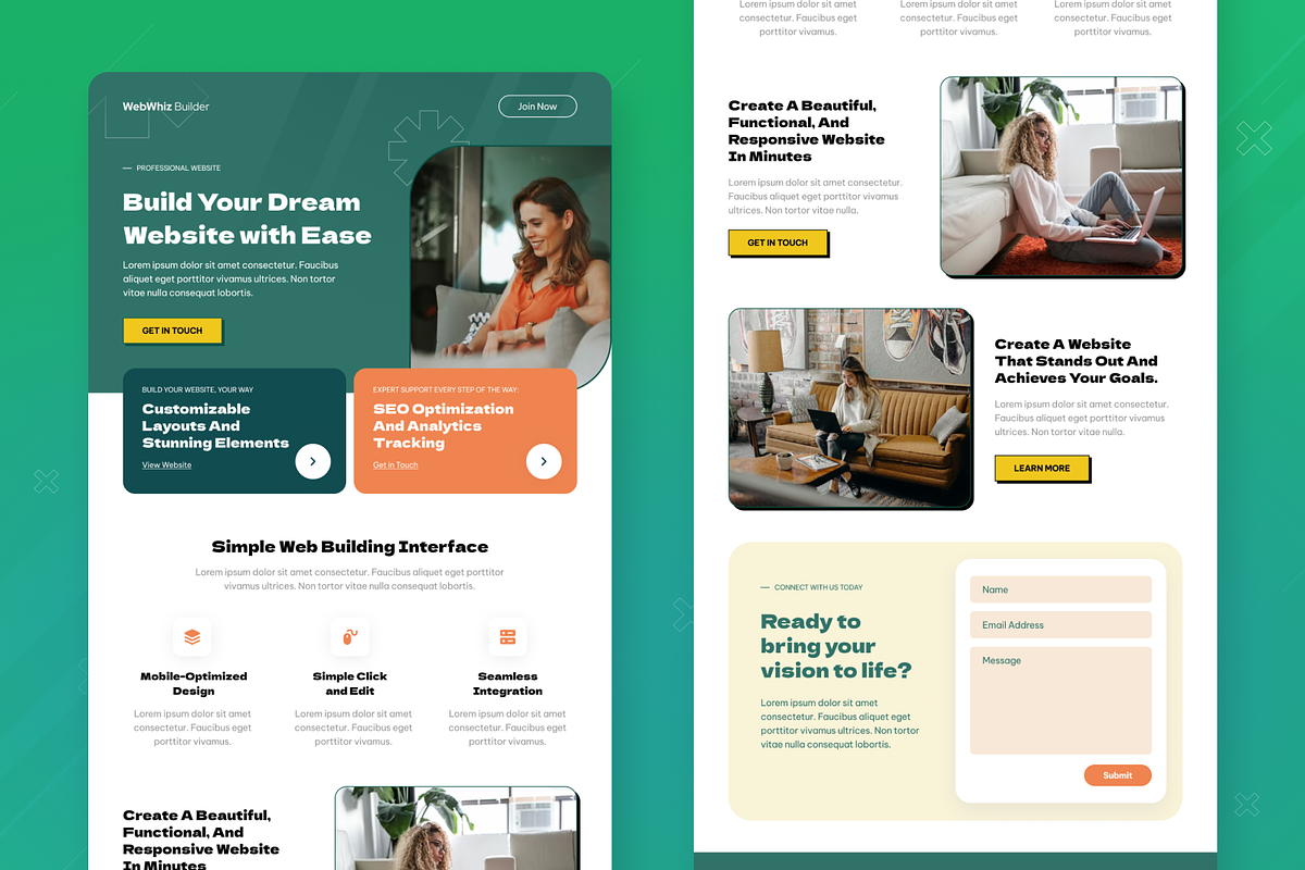 Website Builder Email Newsletter, an UI Kit Template by SquidPixey (Photo 5 of 6)