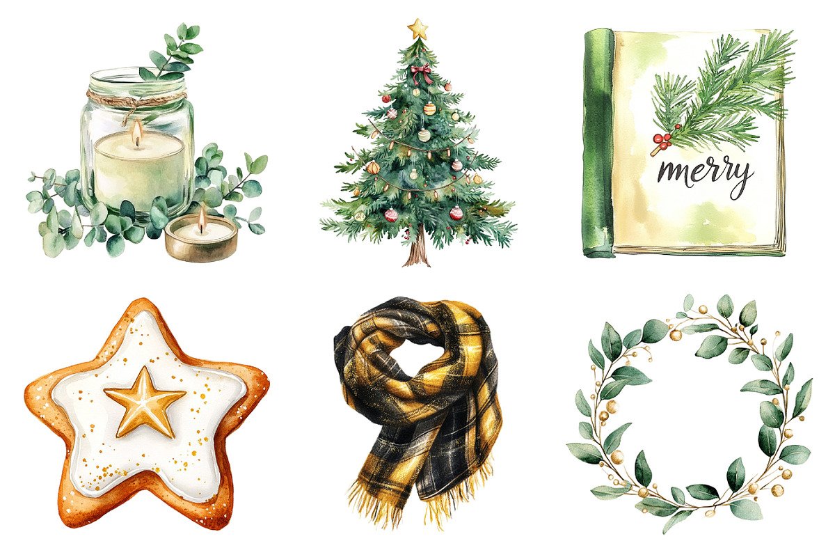 Aesthetic Christmas Clipart, an Illustration by Daily.Designs (Photo 2 of 5)