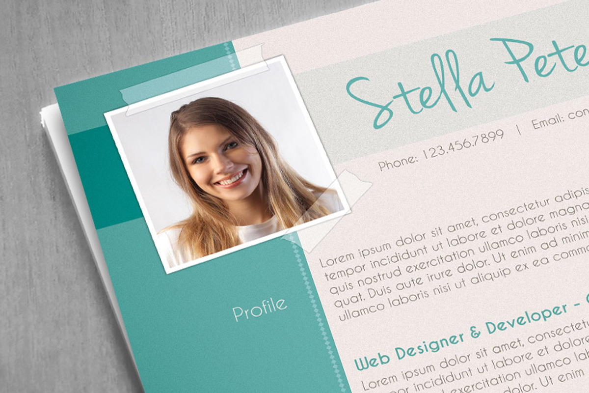 Fancy CV Template, a Resume Template by Visual Impact (Photo 1 of 3)