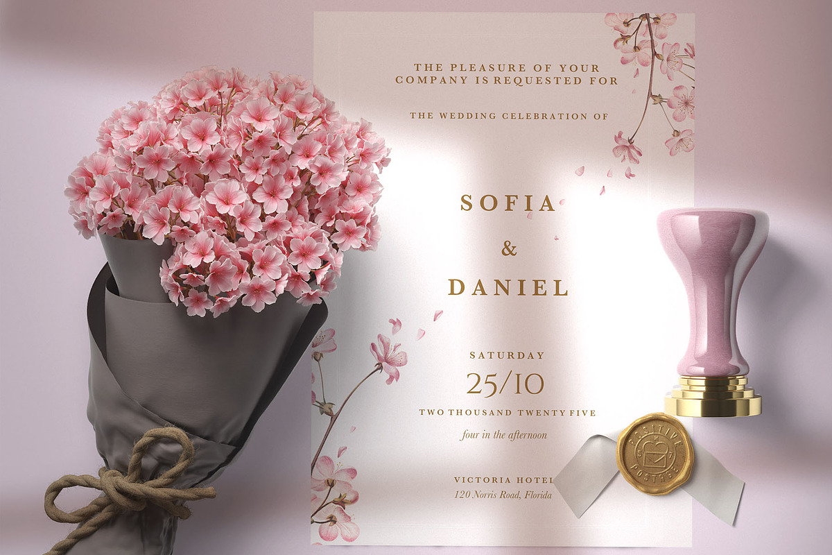 Sakura (Wedding Suite), an Invitation Template by EvitePapery (Photo 4 of 7)