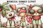 Whimsical Summer Clipart Bundle, an Illustration by CreationArt (Thumbnail 1 of 7)